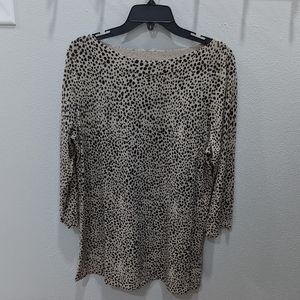 NWT J. Jill animal print tunic top **Large Tall size**